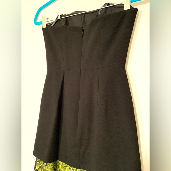 ♦️ NWT BCBG MaxAzria Jamysen Maxi Strapless Formal Dress - Gown Neon Chiffon - Picture 8 of 16